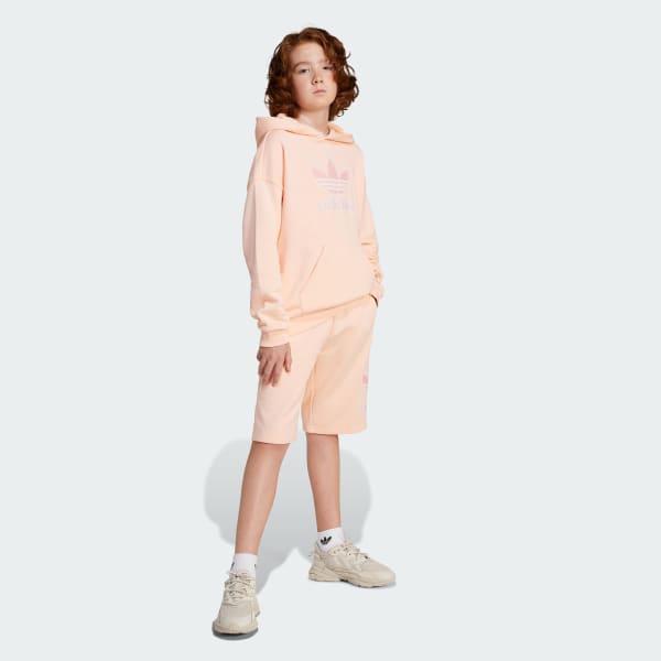 Rosa Buzo con Capucha Big Logo Oversized Infantil