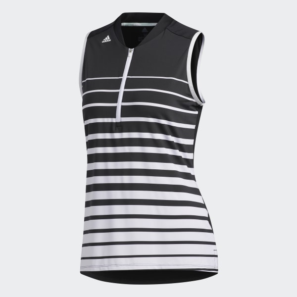 black sleeveless polo