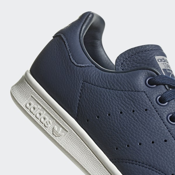 navy blue and white stan smith