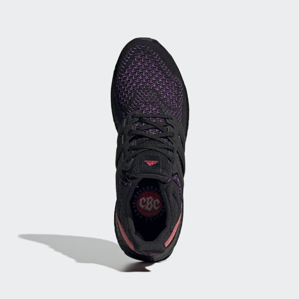 adidas ultra boost core black active purple shock red