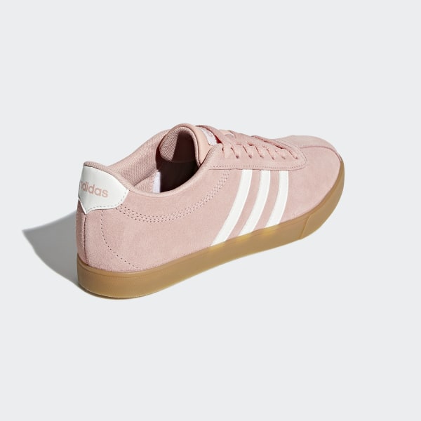 adidas Womens Court Set Suede Trainers Black & Pink adidas Womens Court Set Suede Trainers Black & Pink
