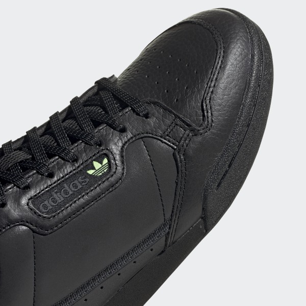 black adidas continental trainers