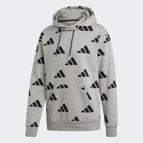 adidas black and grey hoodie