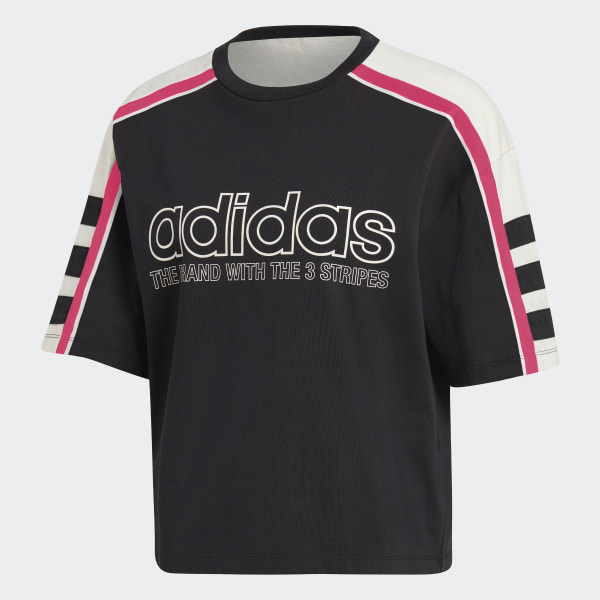 adidas tee stripes