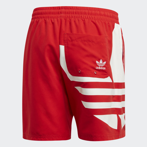 red adidas swim shorts