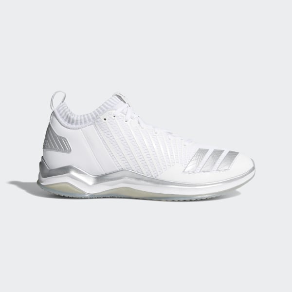 white adidas training shoes