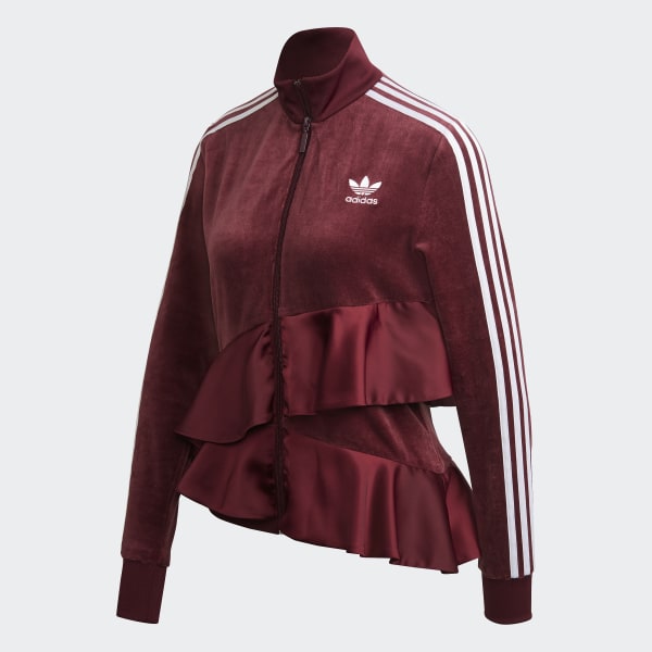 adidas track jacket maroon