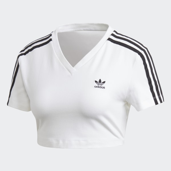 black and white adidas crop top