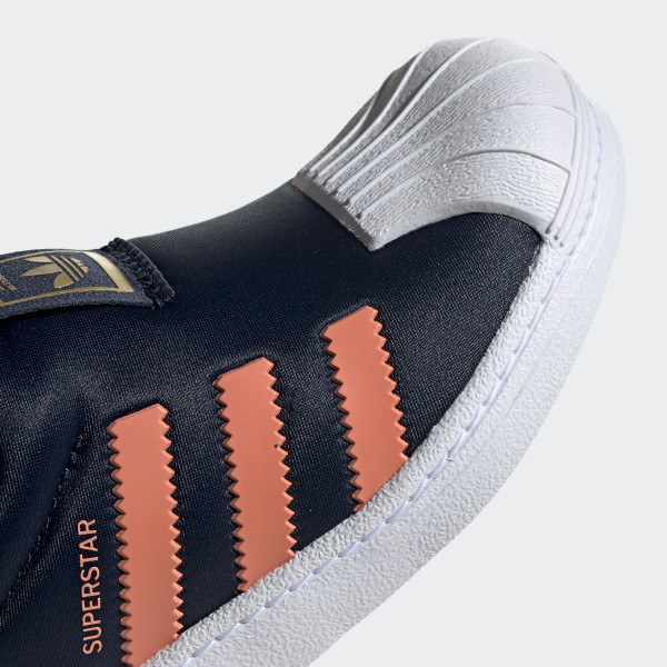 superstar slip on blauw