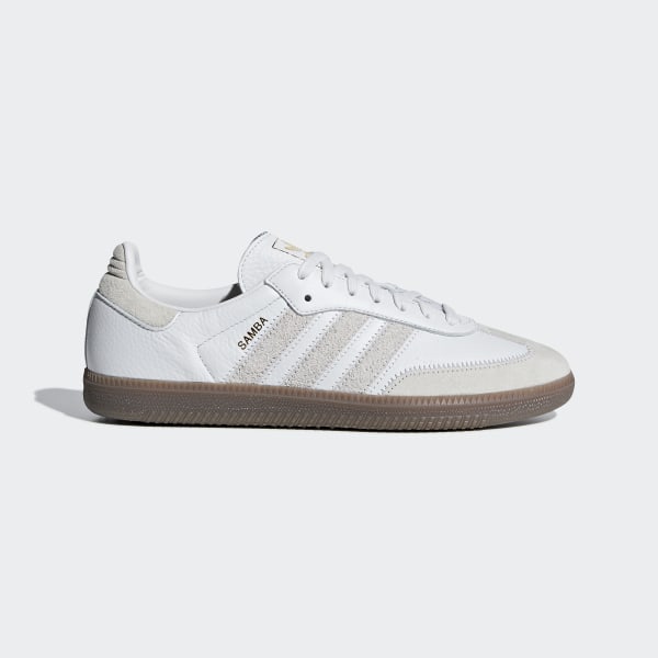 Adidas Samba trainers Men in White Black leather and suede Adidas Samba trainers Men in White Black leather and suede