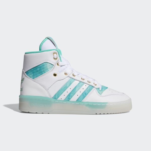 green and white adidas high tops