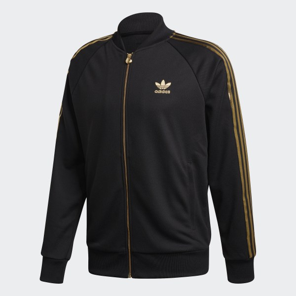 black gold adidas jacket