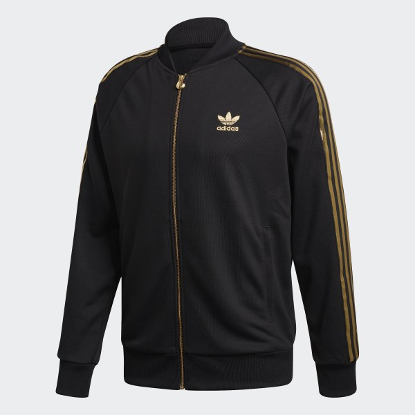 schwarz gold adidas jacke