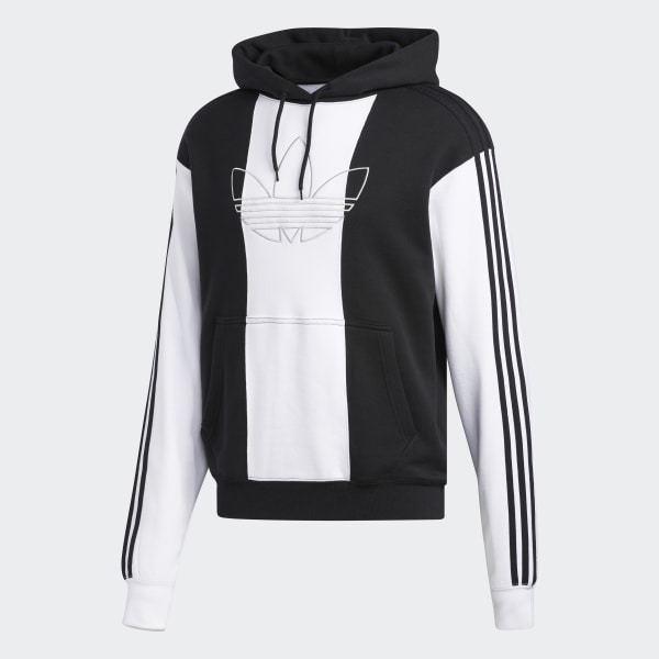 adidas hoodie white and black
