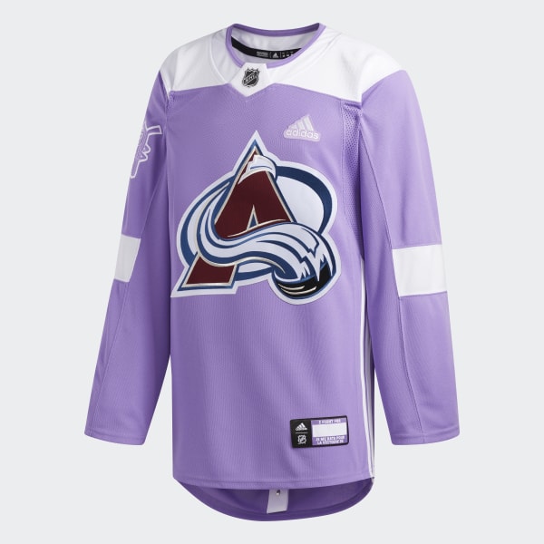 avalanche hockey fights cancer jersey