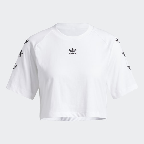 adidas crop tee white