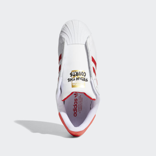adidas superstar red white