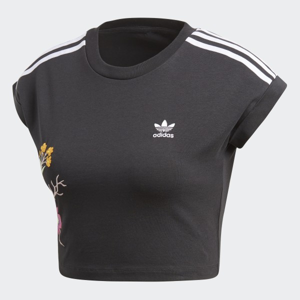adidas cropped graphic tee