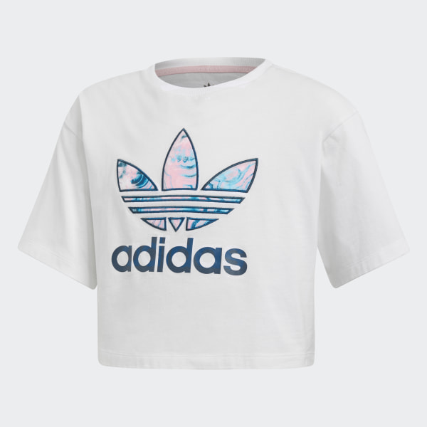 adidas crop tee white