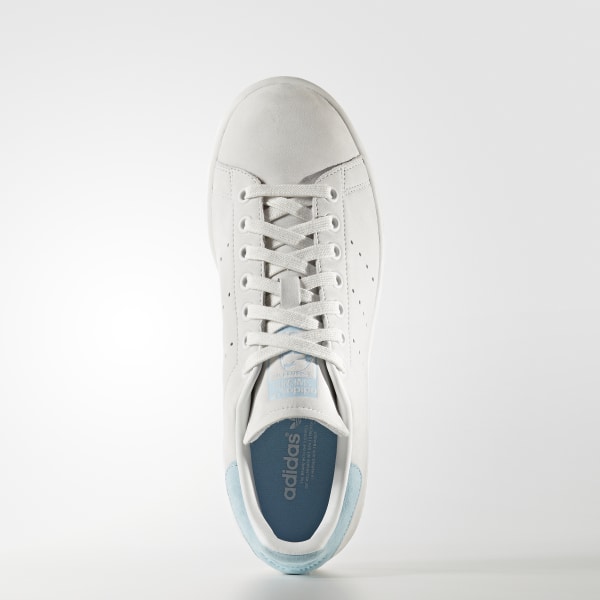 Women's Stan Smith Shoes Crystal White/Crystal White/Icey Blue BZ0390