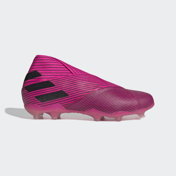 pink adidas laceless boots
