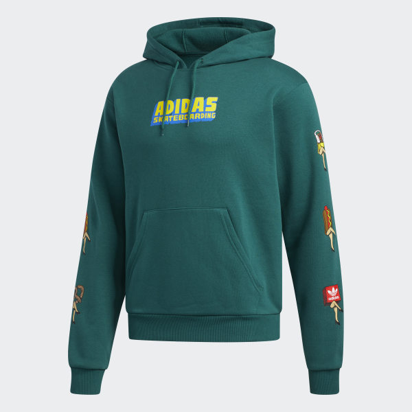 sudadera adidas verde capucha