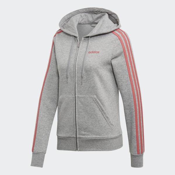 adidas Essentials 3-Streifen Kapuzenjacke - Grau | adidas Switzerland adidas Essentials 3-Streifen Kapuzenjacke - Grau | adidas Switzerland