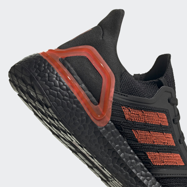 adidas ultra boost core black solar red