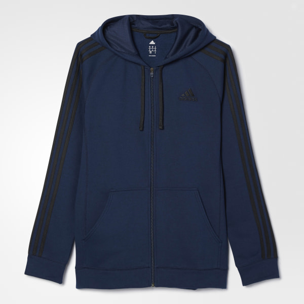 adidas Essentials Cotton Fleece Hoodie Blue | adidas US adidas Essentials Cotton Fleece Hoodie Blue | adidas US