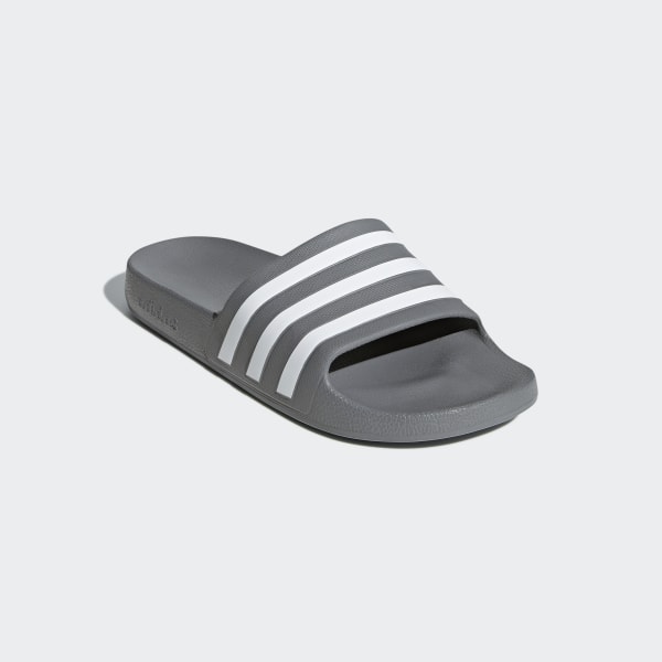 gray adidas slides