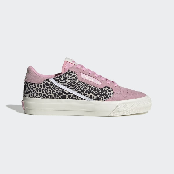 adidas originals continental 80 vulc trainer in animal print