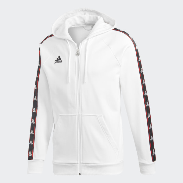 Adidas Tan Tape Heavy Hoodie White Adidas Us