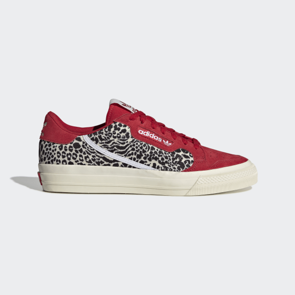 adidas originals continental 80 vulc trainer in animal print