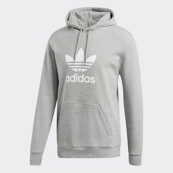 adidas Trefoil Hoodie - Grey | adidas UK