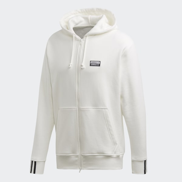 white adidas zip hoodie