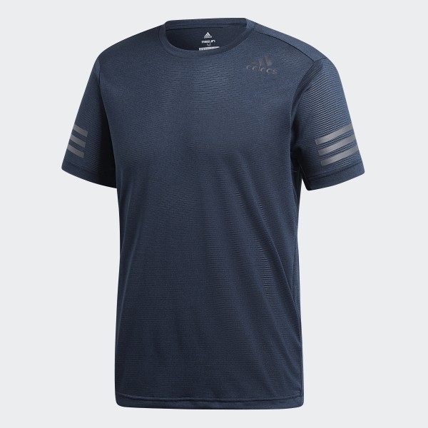 adidas Freelift Climacool Short Sleeve Mens Training Top Blue