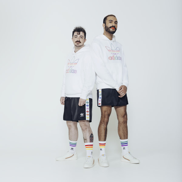 adidas pride rainbow trefoil tape short