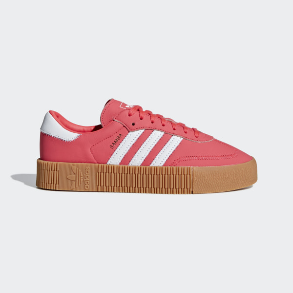 red adidas samba trainers