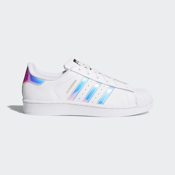 adidas superstar j white metallic