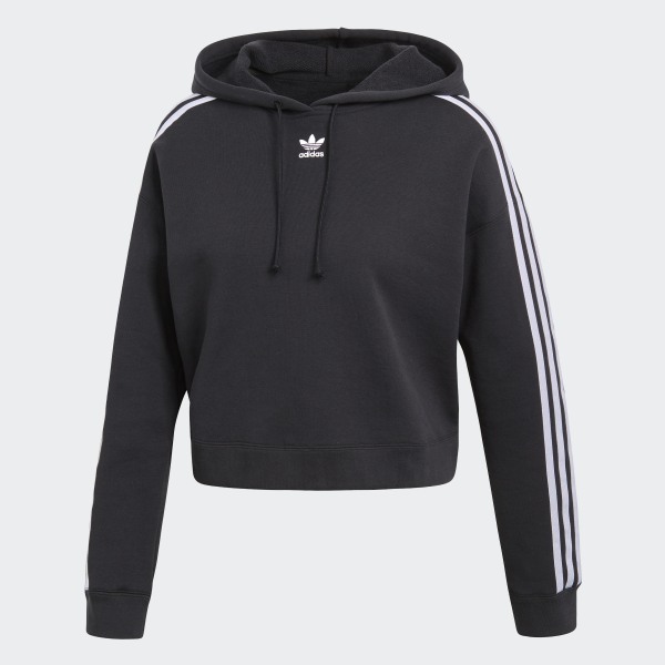 cropped black adidas hoodie