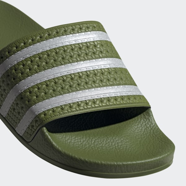 Olive green adidas slides clearance