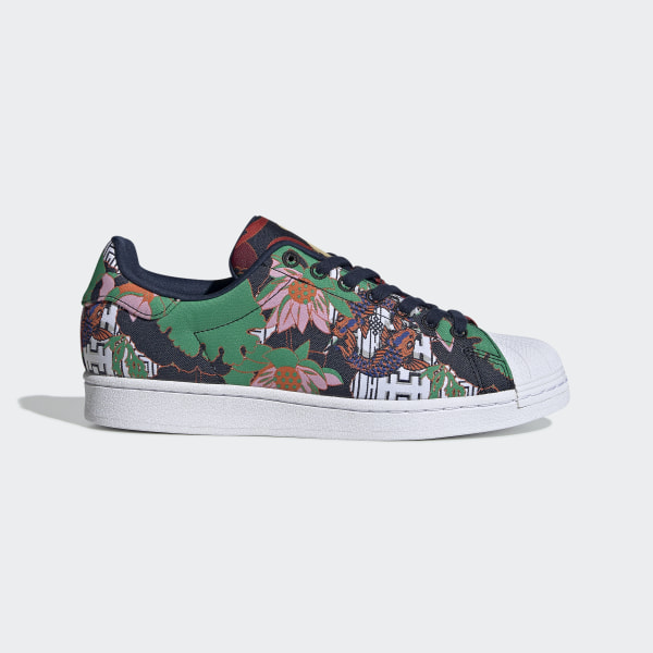 adidas superstar metallic blauw