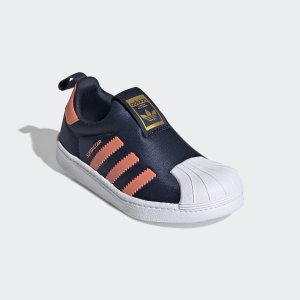 superstar slip on blauw