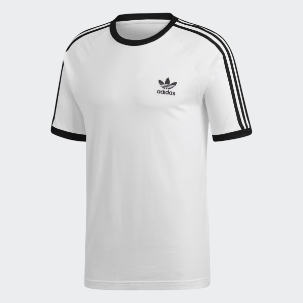 maglietta adidas nera con strisce bianche