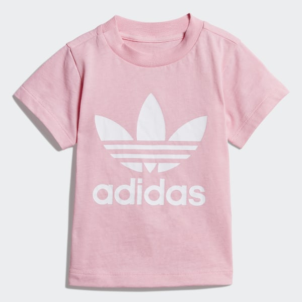 baby pink adidas t shirt