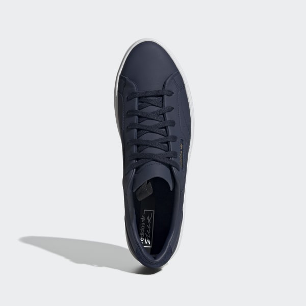 navy blue leather trainers womens
