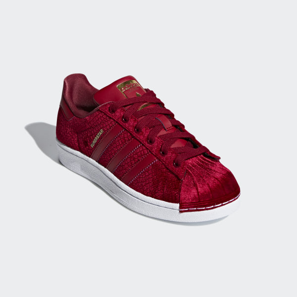 adidas superstar vermelho veludo