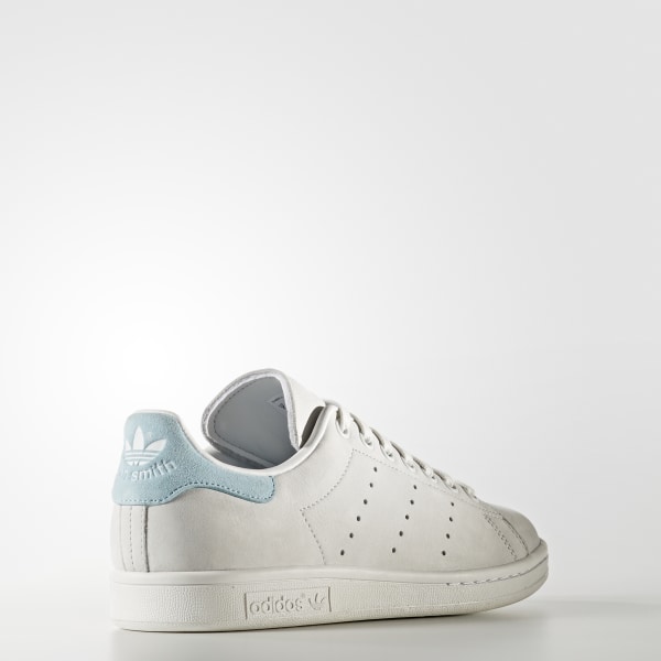 Women's Stan Smith Shoes Crystal White/Crystal White/Icey Blue BZ0390
