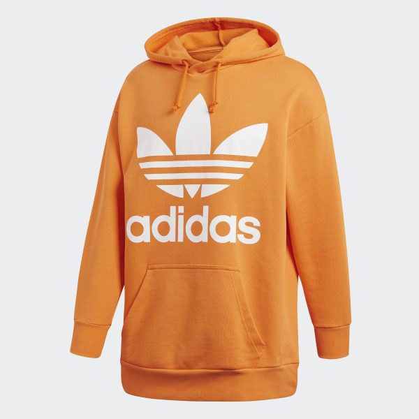 adidas orange trefoil hoodie