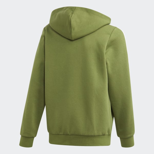 adidas Essentials 3 Streifen Kapuzenjacke Grün | adidas adidas Performance Sweatjacke »Essentials 3 Streifen